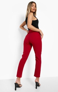 BOOHOO SPODNIE BORDOWE ELEGANCKIE ZAMEK 38 1EJC