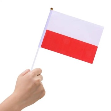 МАЛЕНЬКИЙ ФЛАГ ПОЛЬШИ НА РУЧКЕ, 100 ШТ.