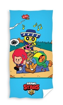 DUŻY RĘCZNIK BAWEŁNIANY KĄPIELOWY PLAŻOWY 70x140 BRAWL STARS