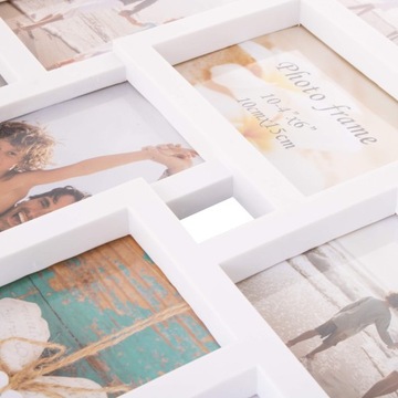 НАБОР МУЛЬТИРАМА ИЗ 10 ФОТОРАМОК БЕЛАЯ РАМКА МУЛЬТИ ФОТОГАЛЕРЕЯ КОЛЛАЖ