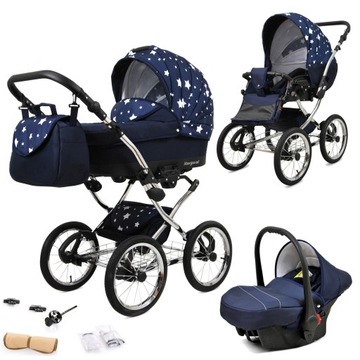 Wózek 3w1 dziecięcy spacerówka BabyLux Margaret