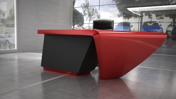 Современная стойка ресепшн R47 250x80см LED