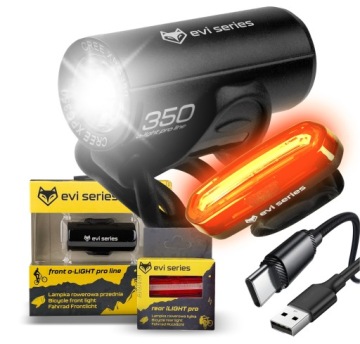 Světlo na kolo silné Led světlo přední zadní svítilna Akumulátor Usb-c Kolo