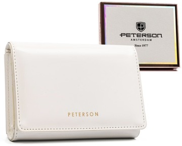 Peterson portfel damski skóra eko na zatrzask RFID pudełko super prezent