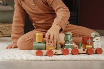 ДЕРЕВЯННЫЙ РОЖДЕСТВЕНСКИЙ ПОЕЗД X-MAS FSC LITTLE DUTCH