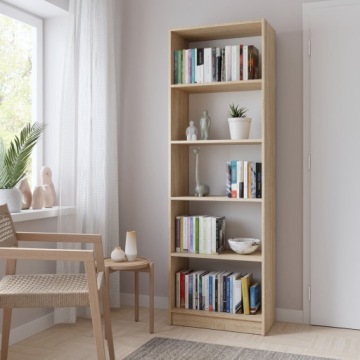 КНИЖНЫЙ ШКАФ SONOMA 5 ПОЛОК 60 СМ СКОРОСШИВАТЕЛИ