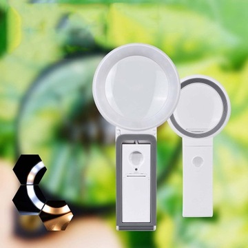 УВЕЛИЧЕНИЕ С ПОДСВЕТКОЙ И ПОДСТАВКА С 18 СВЕТОДИОДАМИ, СКЛАДНАЯ УВЕЛИЧЕНИЕ ДЛЯ ЧТЕНИЯ 10 X 30 X