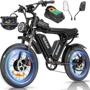 Rower elektryczny Ridstar Q20 PRO 55KM/H 2000W 40AH dla dorosłych Terenowy