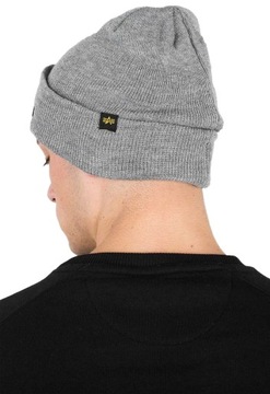 Czapka zimowa Alpha Industries 3D Beanie Szara