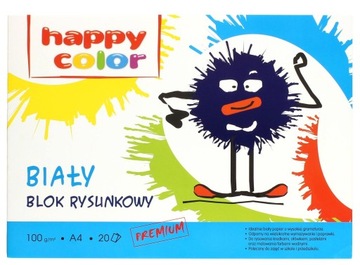 BLOK RYSUNKOWY BIAŁY HAPPY COLOR A4 20K