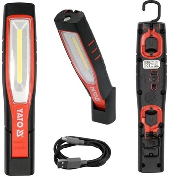 ЛАМПА ДЛЯ МАСТЕРСКИХ YATO 1000LM LED 10W LI-ION АККУМУЛЯТОР YT-08524