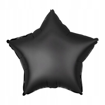 BALON FOLIOWY GWIAZDA GWIAZDKA czarna matowa 45 cm