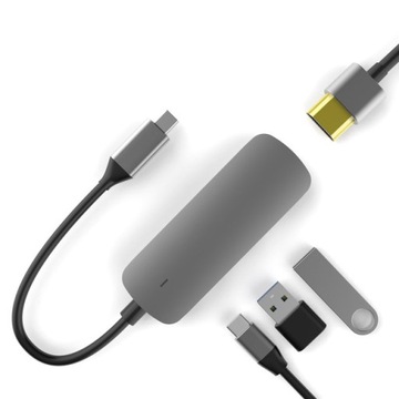 Stacja dokująca USB C Hub 4 w 1 ze stopu aluminium