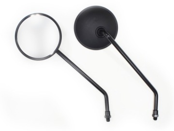 LUSTERKA MOTOCYKLOWE SKUTER MOTOROWER MZ SIMSON OKRĄGŁE M10 CZARNE OXF-1407