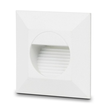 LAMPA SCHODOWA 230V LED 2W IP54 WODOSZCZELNA BIAŁA