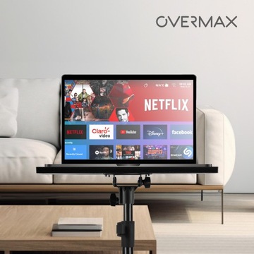 МУЛЬТИМЕДИЙНЫЙ ШТАТИВ С полкой ДЛЯ НОУТБУКА 10 кг 180 см Регулируемый Складной