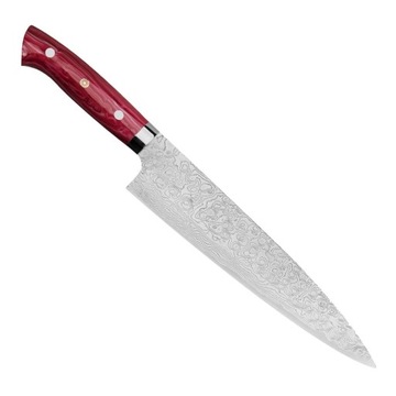 Takeshi Saji Red Turquoise R2 Japoński Nóż Kuchenny Szefa Kuchni 64HRC 24cm