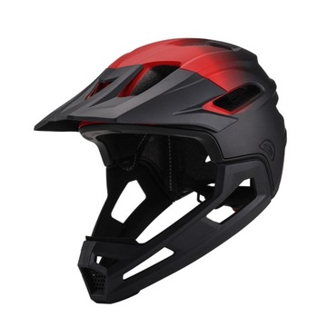 Kask rowerowy integralny Downhill Oddychająca czapka unisex Ochronna czarno