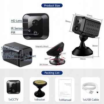 Mini Kamera GSM 4G LTE Bezprzewodowa IP na Baterie