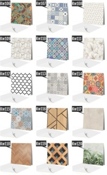 Виниловая самоклеящаяся настенная плитка TILES серая мозаика PATCHWORK 9 шт.
