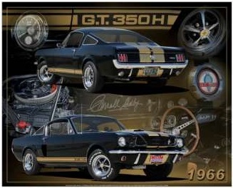 Sign of the Times SZYLD METALOWY PLAKAT 1966 Shelby Cobra GT350 38 x 30,5cm