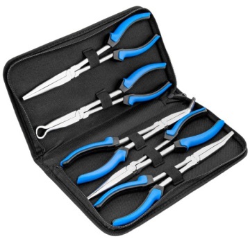 ЩИПЦЫ КОМБИНИРОВАННЫЕ ДЛИННЫЕ, ИЗОГНУТЫЕ, ПРЯМЫЕ, 280 мм, 5 шт.