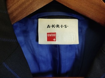 AKRIS A-K-R-I-S elegancki wełniany żakiet marynarka 70% wełny 38 vintage