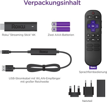 Медиаплеер ROKU TV Stick РАБОТАЕТ ТОЛЬКО В ГЕРМАНИИ