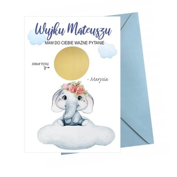 ZDRAPKA prośba o bycie Ojcem Chrzestnym słonik