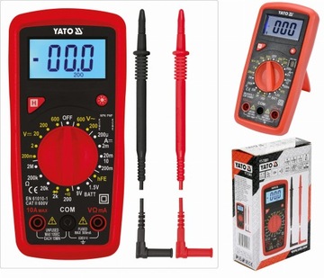 MIERNIK CYFROWY ELEKTRYCZNY MULTIMETR TEST BATERII LCD
