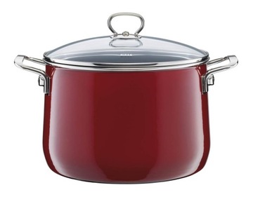 Набор кастрюль Riess Rosso бордового цвета, 5 предметов, серия Premium