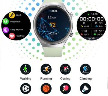 Zegarek smartwatch RUBICON Duża bateria 600mAh!