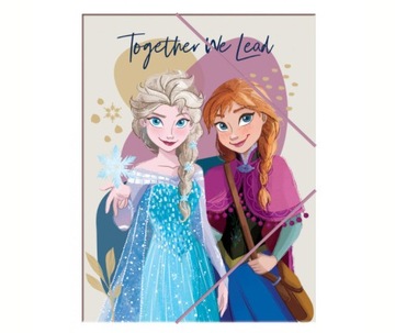 Teczka A4 KRAINA LODU FROZEN z gumką