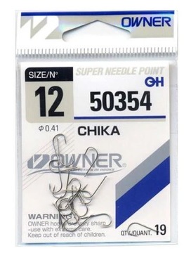 Haczyki Owner 50354 Chika 12 srebrne
