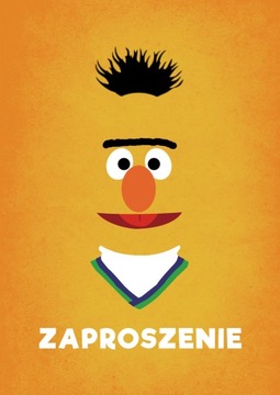ZAPROSZENIE NA URODZINY Party ROCZEK Bert i Ernie