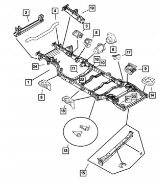 РАМА JEEP ПЕРЕДНЯЯ БАЛКА WRANGLER JK 2D 4D 07-17 68238769AA