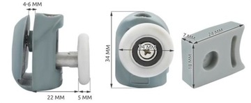РОЛИКОВЫЕ КОЛЕСА ДЛЯ ДУШЕВОЙ КАБИНЫ НАБОР 8 РОЛИКОВ