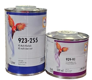 Lakier Bezbarwny GLASURIT 923-255 1L + 929-91 0,5L