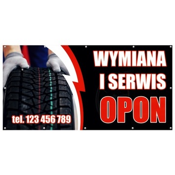 BANER wulkanizacja auto serwis opon -150x75cm