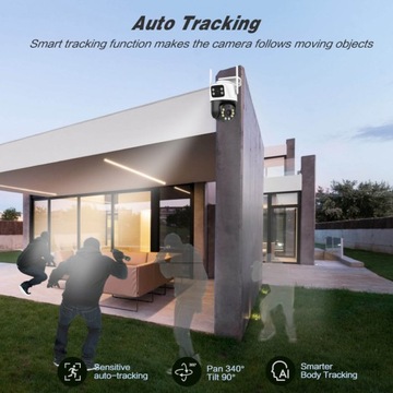 Беспроводная IP-камера 4K, 1 шт., 8 мегапикселей, двойной объектив, 2,4 ГГц