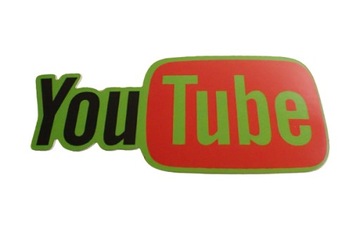 YT YOUTUBE YOU TUBE NAKLEJKA STICKER 7,1 x 3,2 cm