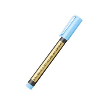 Marker NIEBIESKI metaliczny czarne karty KSIĘGA GOŚCI chrzest komunia