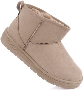 BIG STAR BUTY BOTKI ŚNIEGOWCE OCIEPLANE FUTERKIEM DAMSKIE BEŻOWE r. 38