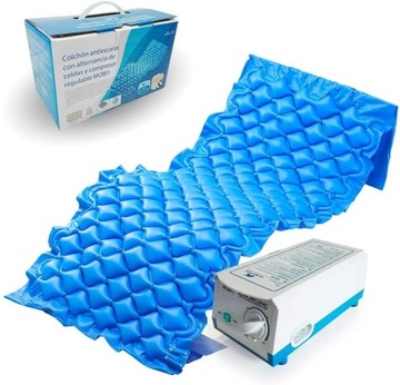 Materac przeciwodleżynowy Mobiclinic odcienie niebieskiego 200 cm x 90 cm