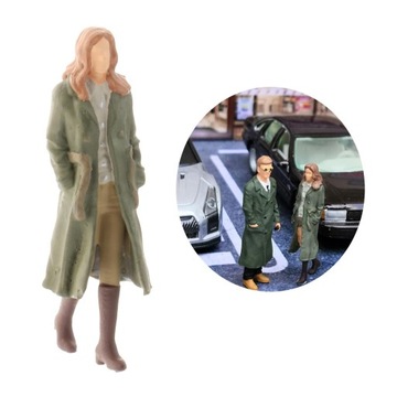 1:64 Рисунок Женщина Леди Сцена Поезд DIY Модель Наборы Здание S Масштаб Диорама