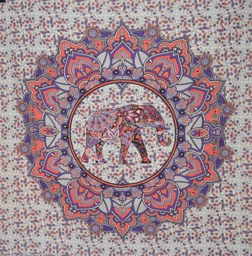 Indyjska NARZUTA XXL batik orient MANDALA bawełna etno boho
