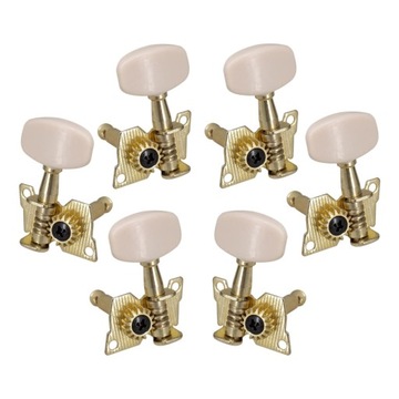 6 шт. гитара 3L 3R, кнопка с открытой струной, колки, колки для ключей, белый колышек