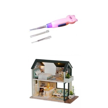 1/24 Drewniany DIY Miniaturowy dla lalek