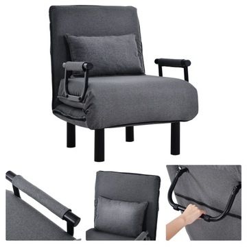 Fotel Rozkładany do Spania sofa z poduszką