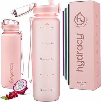 HYDRACY BUTELKA NA WODĘ Z PODZIAŁKĄ CZASOWĄ 2L